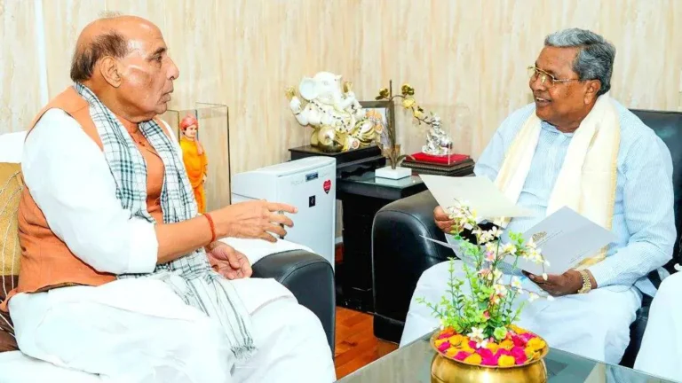 CM Siddaramaiah Meets Rajnath Singh